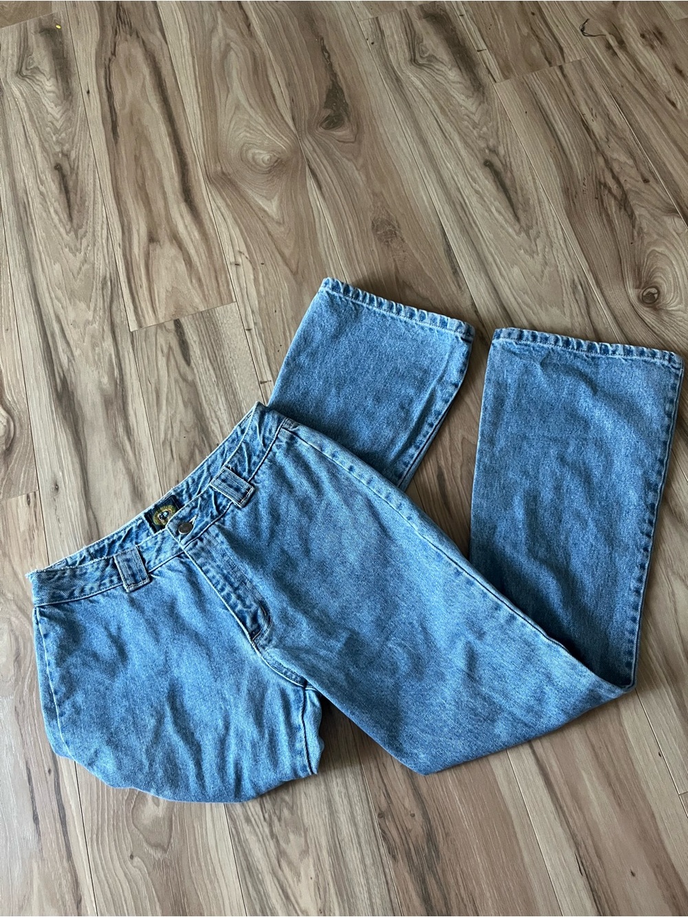 High-Waist Light Blue Flare Jeans for Women